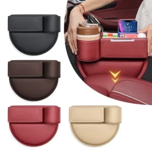 Car Leather Seat Gap Storage Box, Water Cup Holder, Multifunctional Storage Box