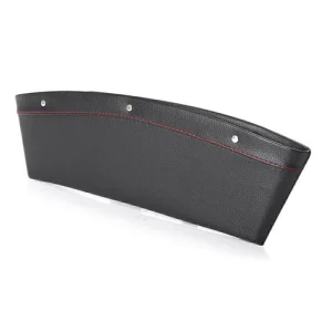 1pc Seat Gap Slit Pocket Storage Organizer Box Catch Catcher PU Box Leather Car