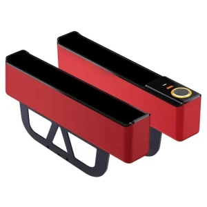 1Pair Universal Car Seat Gap Filler Storage Box Phone Holder Organizer Accessory